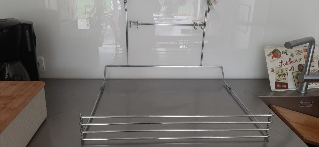 Opklapbaar fornuisbescherm rek. Voorkom brandwonden., Zilver, Ophalen of Verzenden, Metaal, Overige typen