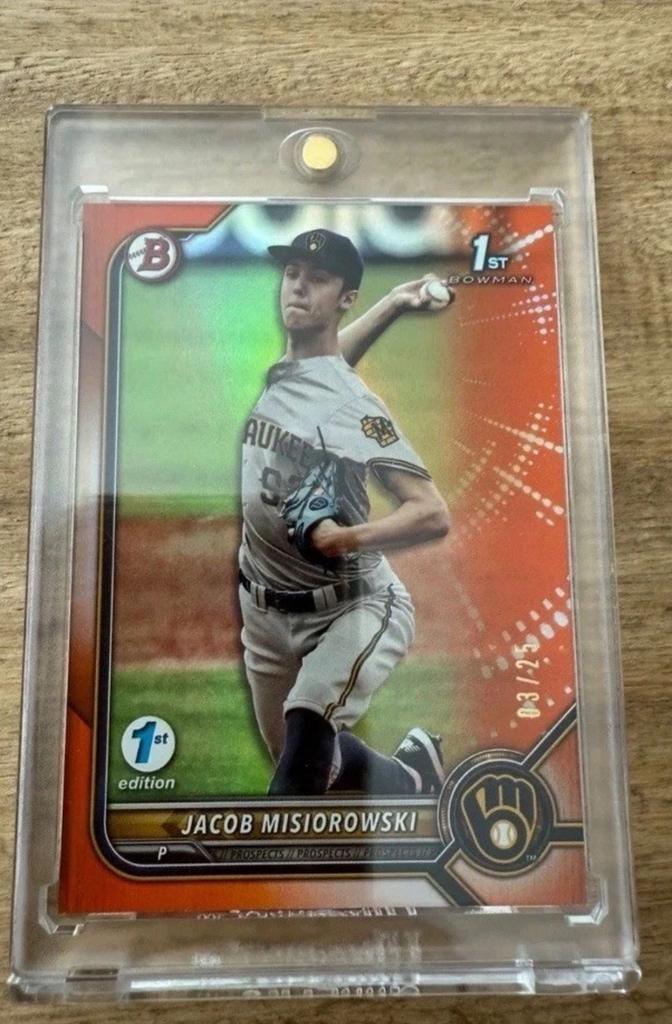 Jacob Misiorowski /25 1st Bowman Honkbal Kaart, Ophalen of Verzenden, Zo goed als nieuw, Overige sporten, Spelerskaart