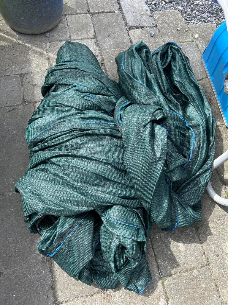 Privacy gaas voor hek - Groen doek - 30 meter, Ophalen, Gebruikt, 20 meter of meer, Gaas