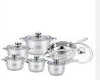 Professionele Pannenset, 6 pannen 6 deksels ook inductie, Ophalen, Nieuw, Pannenset, Rvs