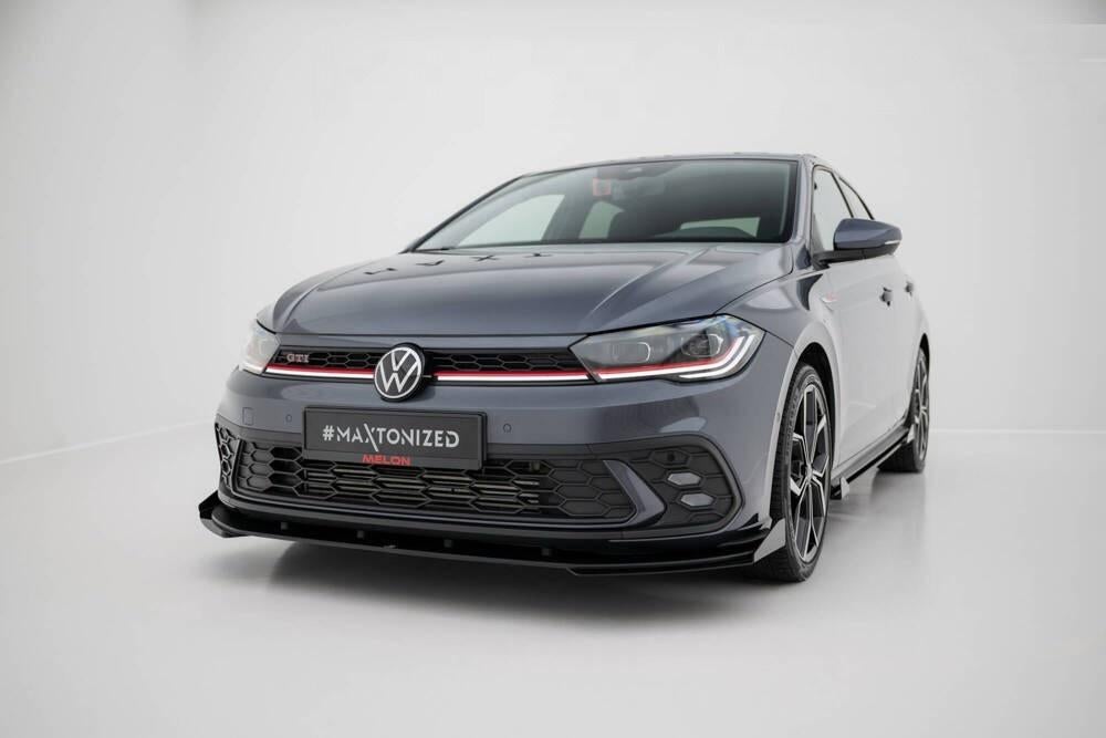 Race Voorlip sidekskirts diffuser - VW Polo MK6 GTI 21+, Auto diversen, Tuning en Styling, Ophalen of Verzenden