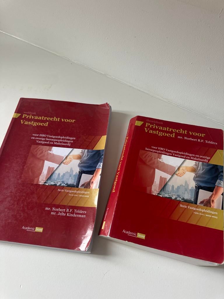 Privaatrecht voor Vastgoed - Theorieboek (2022-2023), Ophalen of Verzenden, Gelezen
