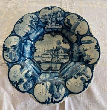 Antiek Delfts Blauw Makkumer Wandbord 30cm beschikbaar voor biedingen