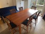 Teakhouten Stoelen (6 stuks) met eettafel, Huis en Inrichting, Ophalen, Gebruikt, Teakhout, 50 tot 100 cm
