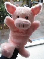Handpop varken /varkentje van Toi Toys Action roze velours, Kinderen en Baby's, Speelgoed | Knuffels en Pluche, Ophalen of Verzenden