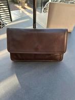 Vintage - Bruin Leren Enveloptasje - La Moda - 24,5 x 15,5cm, Ophalen of Verzenden, Gebruikt, Bruin, Handtas