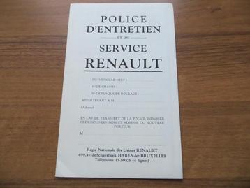 Uniek: nieuw blanco onderhoudsboekje Renault 4- + 6-cilinde beschikbaar voor biedingen