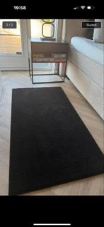 Zwart vloerkleed 150x 80 zonder vlekken, Zwart, Zo goed als nieuw, 150 tot 200 cm, Rechthoekig