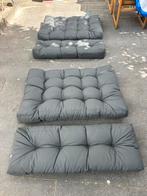 2 x Livarno Home Palletkussens (Antraciet), Ophalen, Zo goed als nieuw