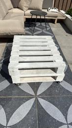 Palet salontafel op wielen, Ophalen of Verzenden, Gebruikt, Rechthoekig, Hout