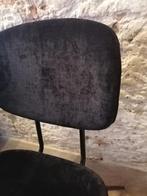hkliving rib retro design set 6 stoelen met ribstof zwart, Huis en Inrichting, Stoelen, Vijf, Zes of meer stoelen, Gebruikt, Ophalen of Verzenden