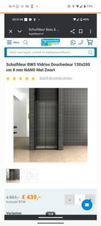 Douchedeur schuifdeur zwart ca. 130 cm, Doe-het-zelf en Verbouw, Ophalen, Zo goed als nieuw, Douche