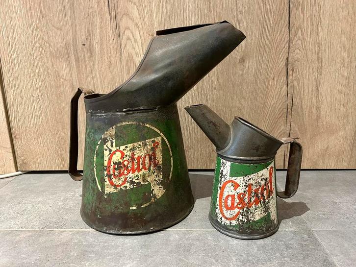 Olieblik olie blik oil can oliekan Castrol olie busjes broc, Verzamelen, Blikken, Zo goed als nieuw, Overige, Ophalen of Verzenden