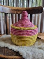 afrikaanse opbergmandje bijou mandje multicolor handgemaakt, Mand, Verzenden, Rond, Nieuw