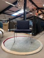 2 als nieuw Leolux Talassa fauteuils blauw maze stof Stoel, 75 tot 100 cm, Ophalen of Verzenden, Zo goed als nieuw, Stof