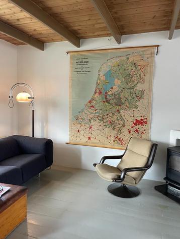 XXL wandkaart schoolplaat Aardrijkskunde vintage Nederland beschikbaar voor biedingen