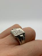 A460 Prachtige zilveren zegelring maat 19,5, Sieraden, Tassen en Uiterlijk, Antieke sieraden, Ophalen of Verzenden, Zilver, Ring