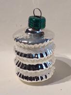 oude kerstbal lampion zilverkleur H 5,5 cm, Diversen, Kerst, Ophalen, Gebruikt