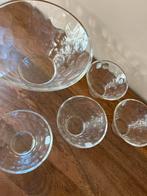Vintage Luminarc Punch Bowl Set, Glas Bubbelpatroon, 5-delig, Antiek en Kunst, Antiek | Glas en Kristal, Ophalen