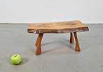 Vintage brutalist boomstam side table eiken mid century  ´60, N, Ophalen of Verzenden, N, Hout