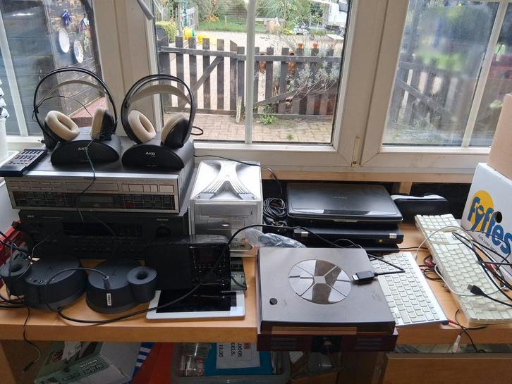 Grote partij audio en comp., Audio, Tv en Foto, Overige Audio, Tv en Foto, Gebruikt, Ophalen