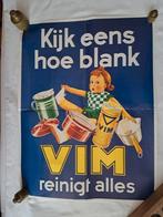 Mooie reclame poster van de Vim reinigt alles, Verzamelen, Reclamebord, Ophalen of Verzenden, Zo goed als nieuw