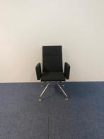 3 x Vergaderstoel Martela Form, zwarte stof, chroom frame, Ophalen, Gebruikt, Drie, Zwart