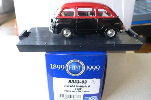 fiat multipla 600d 1960 - brumm  r333-03   1/43, Hobby en Vrije tijd, Modelauto's | 1:43, Auto, Overige merken, Verzenden