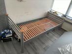 1 persoonsbed grijs, Huis en Inrichting, Slaapkamer | Bedden, Ophalen, 90 cm, Eenpersoons, Zo goed als nieuw