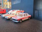 BMW E28 5-serie 525i Herpa Notarzt Ambulance met rode tekst, Ophalen of Verzenden, Gebruikt, Bus of Vrachtwagen, Herpa