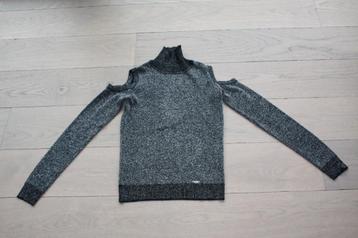 Zwarte glitter colltrui zonder schouders van Guess, maat S  beschikbaar voor biedingen