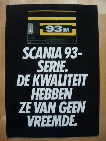 Scania 93 Serie Brochure ca 1989 beschikbaar voor biedingen