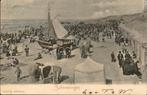 Scheveningen druk strand met BOMschuit uitg R & J st 1903