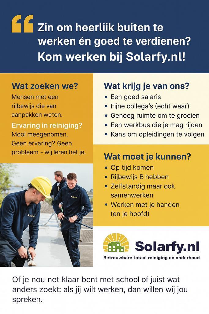 Vacature schoonmaker/reiniger regio Alkmaar en Heerhugowaard, Vacatures, Vacatures | Schoonmaak en Facilitaire diensten, Starter