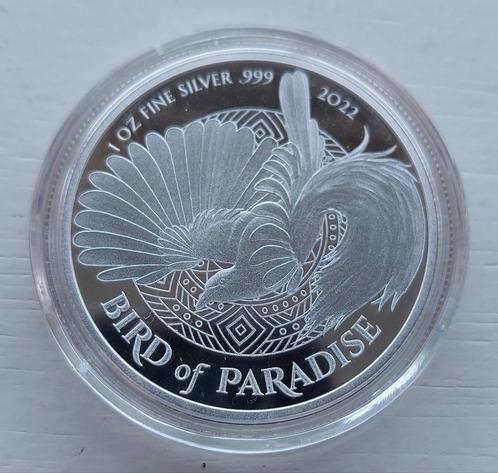 Zilveren 1 oz Bird of Paradise 2022., Postzegels en Munten, Munten | Oceanië, Losse munt, Zilver, Ophalen of Verzenden