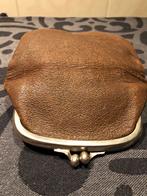 Vintage Lederen Knip Portemonnee, Sieraden, Tassen en Uiterlijk, Portemonnees, Overige merken, Gebruikt, Bruin, Ophalen of Verzenden