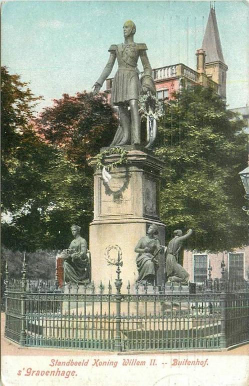 (381-005-009) s Gravenhage Standbeeld Koning Willen II, Verzamelen, Ansichtkaarten | Nederland, Zuid-Holland, Verzenden