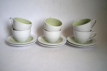 Johnson Brothers aardewerk kop schotel kan soft leaf groen beschikbaar voor biedingen