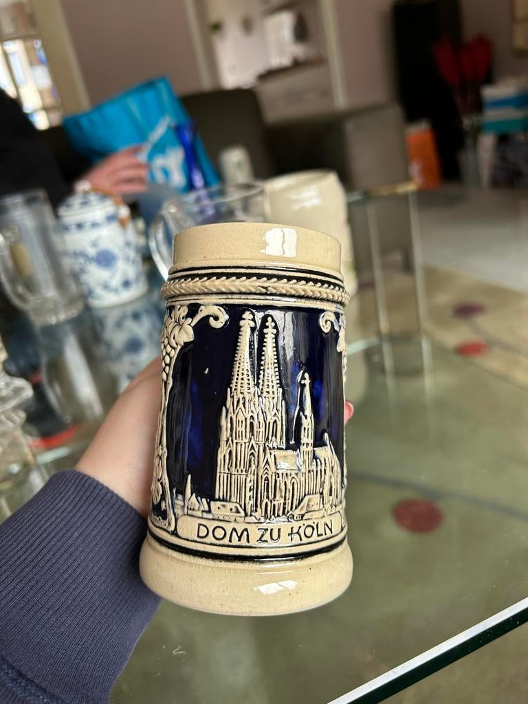 Vintage Bierpul met Dom van Keulen & Deutsches Eck, Antiek en Kunst, Ophalen