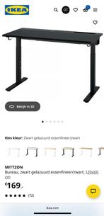 Ikea MITTZON GameBureau, essenfineer/zwart,120x60 cm, Huis en Inrichting, Bureaus, Ophalen, In hoogte verstelbaar, Zo goed als nieuw