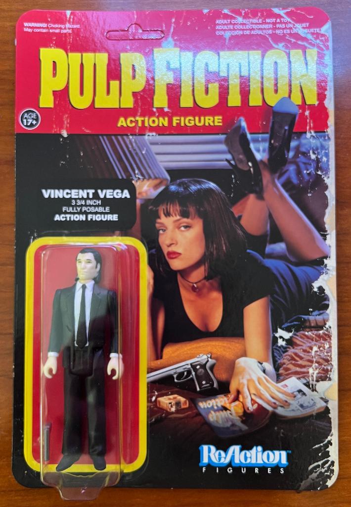 Pulp Fiction - Vincent Vega - ReAction/FunkoX/Super7, Verzamelen, Film en Tv, Nieuw, Film, Actiefiguur of Pop, Ophalen