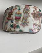 Silverplated bijoux doos Chinees met deksel, Ophalen of Verzenden
