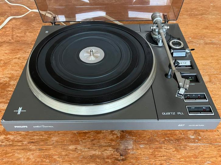 Philips AF 887 Quartz PLL Auto Return met nieuwe naald GP400, Audio, Tv en Foto, Platenspelers, Gebruikt, Platenspeler, Philips