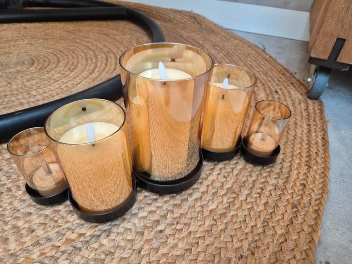 LED Kaarsen met Standaard, Huis en Inrichting, Woonaccessoires | Kandelaars en Kaarsen, Zo goed als nieuw, Kaars, Minder dan 25 cm