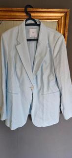 Lichtblauw  colbert linnen  MNG xxl, Ophalen of Verzenden, Nieuw, Maat 46/48 (XL) of groter, Blauw