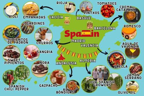 SPANJE - kookboek Spaanse keuken (10boeken*) + paprikapoeder, Boeken, Kookboeken, Zo goed als nieuw, Voorgerechten en Soepen, Hoofdgerechten