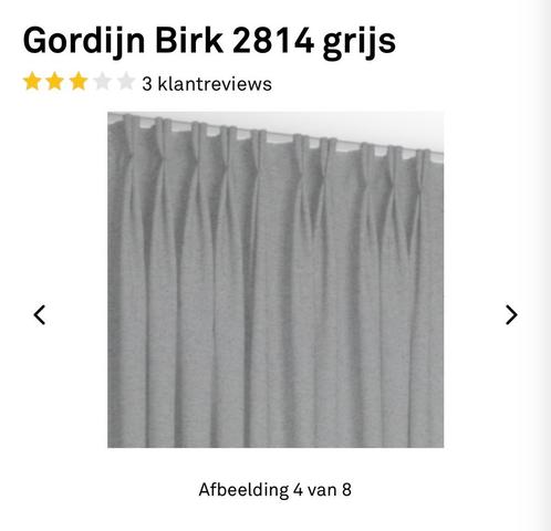 2 x stel Gordijn Birk Grijs Karwei 330cm breed en 172 cm, Huis en Inrichting, Stoffering | Gordijnen en Lamellen, Gebruikt, 200 cm of meer