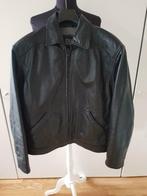 Saki zwarte leren heren jas - maat 52, Ophalen of Verzenden, Maat 52/54 (L), Zwart