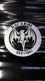 RVS Bacardi logo, Verzamelen, Merken en Reclamevoorwerpen, Nieuw, Reclamebord, Ophalen of Verzenden