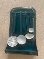 Vintage Lepelrek Petrol Blauw, Antiek en Kunst, Antiek | Emaille, Ophalen of Verzenden